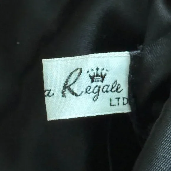 Vintage La Regale Black Beaded Small Mini Purse with Long Shoulder Strap - Picture 6 of 7